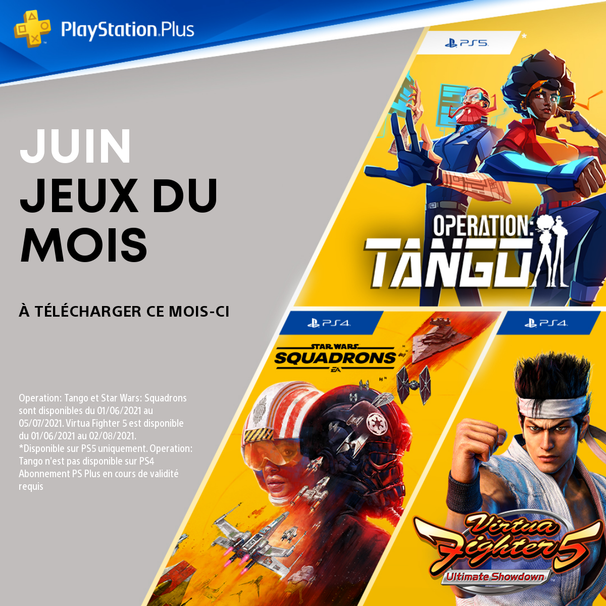 Les jeux PlayStation Plus de juin 2021.