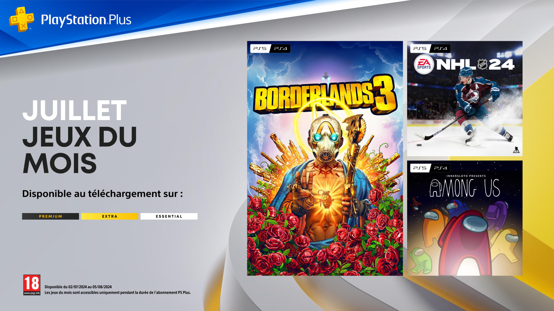 Les jeux PlayStation Plus du mois de juillet  2024